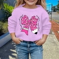 thumbnail image 2 of Chandail en Molleton Garçon Manches Longues Imprimé Col Rond Mignon Chandail Décontracté Vêtements d'Hiver pour Filles 3-4 Ans, 2 of 4