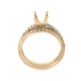 thumbnail image 2 of 3/8ct Diamond Engagement Ring Setting & Wedding Band 14k Yellow Gold, 2 of 3