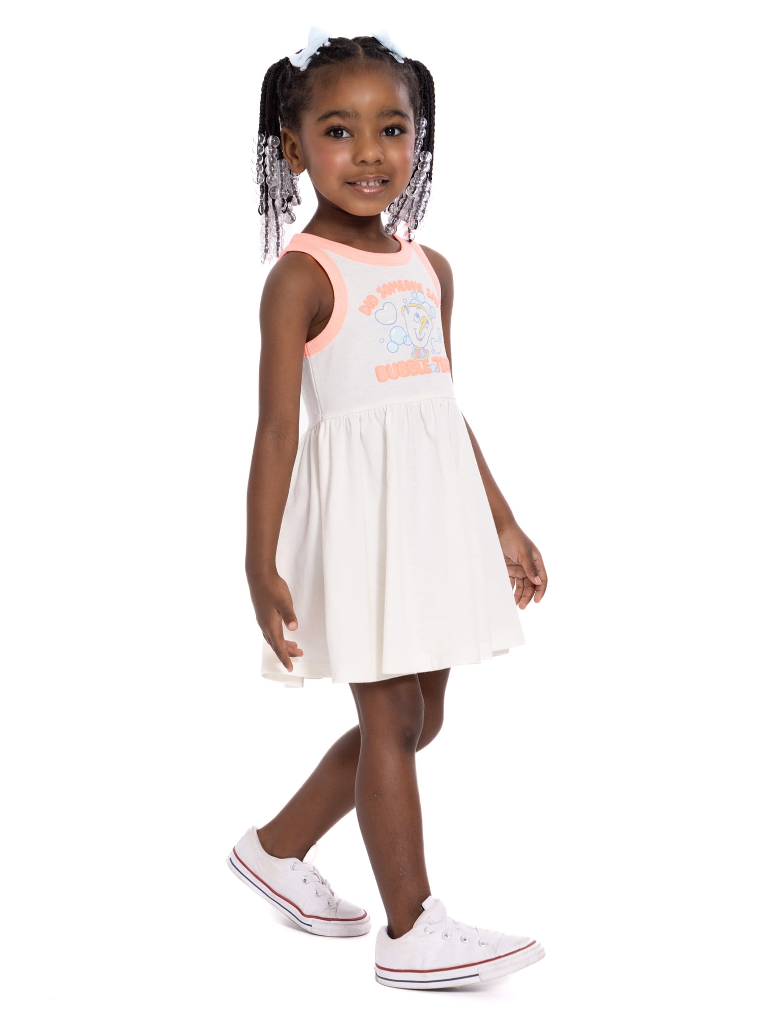 Disney Toddler Girls Beauty and the Beast Chip Graphic Tank Dress, Sizes 12M-5T