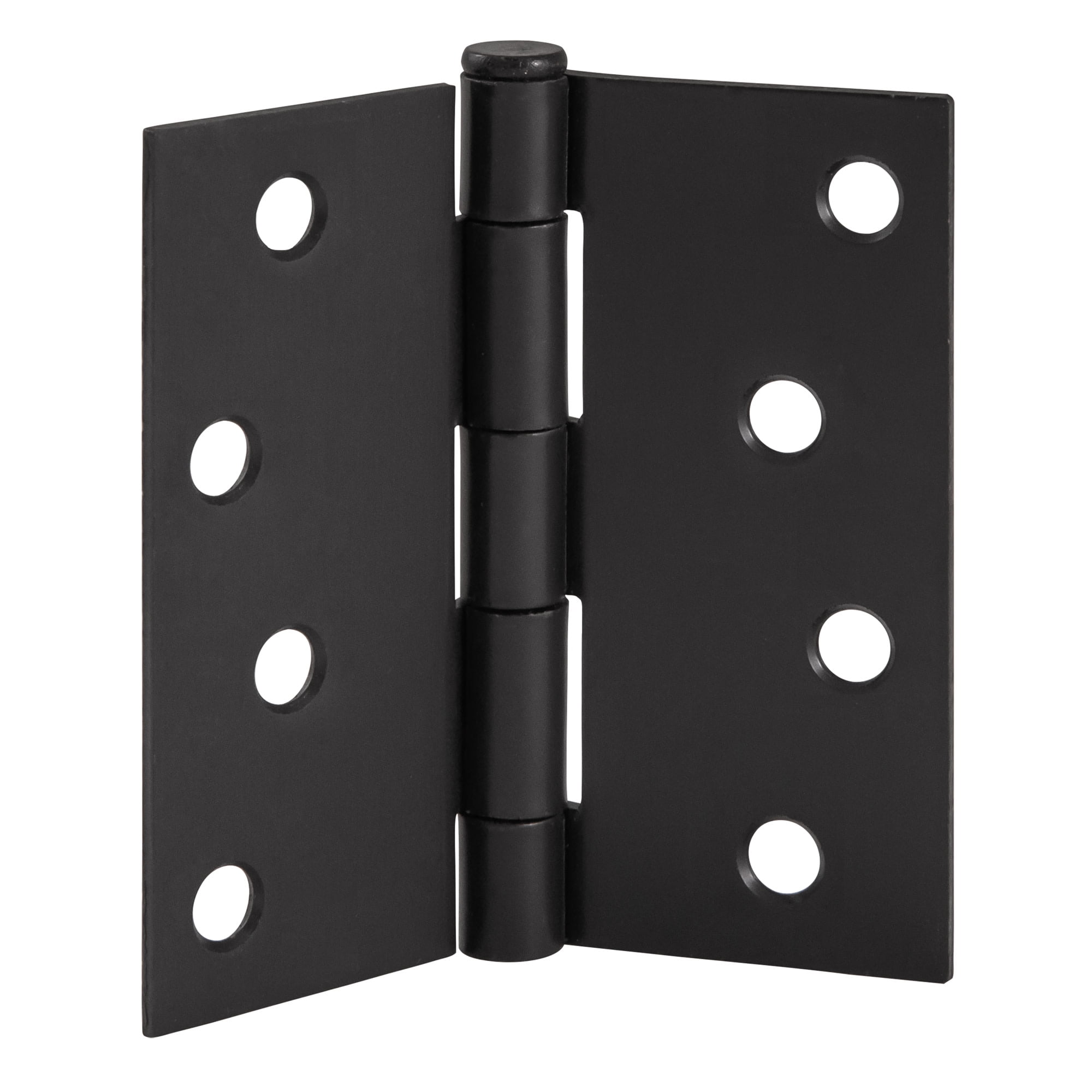 Design House 3-Pack 4" x .125" x 4" Square Butterfly Interior/Exterior Door Hinges, Matte Black