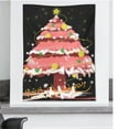 thumbnail image 2 of Uutvery Christmas Tree Valance Hanging Cloth Decor Party Holiday Small Wall Banner Background Gift Decorations (Pattern A), 2 of 3