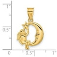 thumbnail image 4 of 14K Yellow Gold Polished Finish Solid Angel in Moon and Star Pendant, 4 of 4