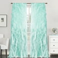 thumbnail image 4 of Sweet Home Collection  Sheer Voile Waterfall Ruffled Tier 108 Inch Single Curtain Panel - 108" long x 50" wide Navy, 4 of 4