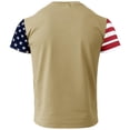 thumbnail image 5 of Men's 250 Years 1776-2026 Shirt with Jet Smoke American Flag Graphic and Star Stripe Sleeves Featuring Classic Round Neck Khaki XXXL, 5 of 5