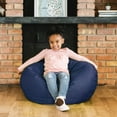 thumbnail image 4 of Big Joe Classic Bean Bag Chair for Kids Bedroom and Reading Nook, Easy-Clean Navy, Durable Nylon Polyester Blend, 2 feet Refillable, 4 of 8