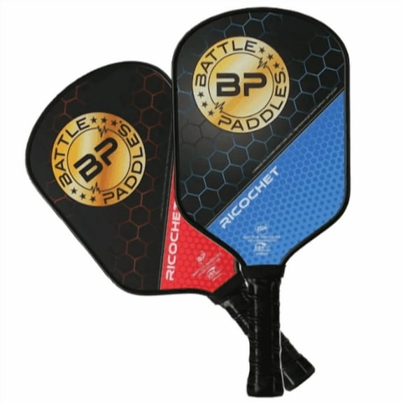 Battle Paddles Ricochet Carbon Fiber Pickleball Paddle, Set of 2 Paddles