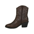 thumbnail image 3 of Picotee Brown Tan Soda Women Cowgirl Cowboy Western Stitched Ankle Boots Pointy Toe 5.5, 3 of 4