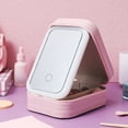 thumbnail image 2 of IBASETOY  Small Travel Makeup Bag with LED Mirror and Multi-Functional Design, 2 of 8