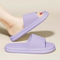 thumbnail image 4 of Pillow Slippers for Women and Men House Slides Shower Sandals (Purple 38), 4 of 4