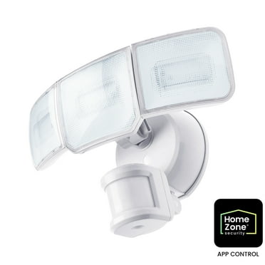 Home Zone Security Smart SMD 3500LM LED Outdoor Flood Light, WiFi, Works w/Alexa & Google, White