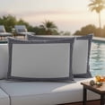 thumbnail image 4 of Black Retro Greek Key Outdoor Waterproof Pillow Covers, Gray Greece Ancient Farmhouse Geo Decorative Rectangle Throw Pillowcase Sofa Cushion Sham for Patio/Couch/Chair, 20"x12" 2 Pack, 4 of 8