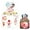 B, variant on Xmealix Small Christmas Candy Boxes Clear Square Cube, 4 Pieces Plastic Gift Boxes Transparent Jewelry Storage Box, Christmas Party Decor Snowman