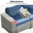 thumbnail image 5 of Ovios 12 Pieces Outdoor Furniture All Weather Wicker Patio Conversation Sectional Sofa Set with Side Table for Garden Backyard, 5 of 6