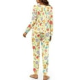 thumbnail image 5 of Tutolipy Bee Floral Printed Womens Pajama Sets Soft Sleepwear Casual 2 Piece Pjs Set Long Sleeve Tops Jogger Pants Pajama Sets, S, 5 of 7