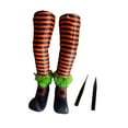 thumbnail image 2 of 2pcs Halloween Witch Legs Wicked Witch Legs with Shoes Outdoor Decor for Garden Party Haunted House, 2 of 9