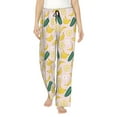 thumbnail image 1 of Balery Banana With Leaves Pantalones de pijama para mujer, pijamas ultraligeros, pantalones de estar por casa-Medium, 1 of 6
