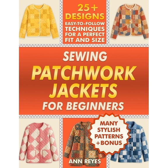 Sewing Patchwork Jackets for Beginners: Turn Leftovers into Beautiful, Wearable Quilted Jackets, Even if You've Nev, (Paperback)