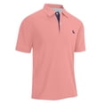 thumbnail image 3 of Bibifish Mens Polo Shirts Deer Embroidery Contrast Placket Short Sleeve Shirts Classic Fit Business Casual Daily Wear Casual Tops, 3 of 5