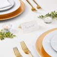 thumbnail image 3 of 50 Pack Small Paper Place Cards for Table Setting with Gold Foil Border for Restaurants, Banquets, Dinner Parties (White,） ShuxiuWang 1327537015611, 3 of 5