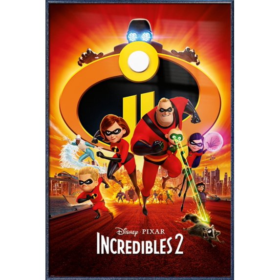 The Incredibles 2 - Framed Disney / Pixar Movie Poster / Print (Regular Style) (Size: 24" x 36")