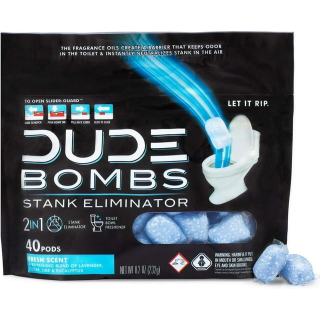 Ambientador desodorizante para inodoro DUDE Bombs, aroma fre
