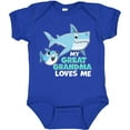 thumbnail image 3 of Inktastic My Great Grandma Loves Me with Cute Sharks Boys or Girls Baby Bodysuit, 3 of 5