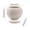 Beige, variant on Ceramic Flower Pot with Tray for Plants, Matte Spherical Striped Planter with Saucer, Scandinavian Style Ceramic Planter for Fresh Flowers and Cacti Indoor Decor