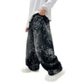 thumbnail image 3 of Boys Cargo Sweatpants Loose Fit Pockets Trousers Cargo Joggers Pants for Boys Outdoor Youth Winter Pants Jogging Pants (Black,11-13 Years), 3 of 3