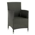 thumbnail image 5 of 3-Piece Outdoor Patio Dining Set, All-Weather Patio Table and Chairs with Cushions, Round Tempered Glass Tabletop - Perfect for Patio, Backyard, Porch, Garden, Poolside Dining, 5 of 5