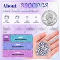 thumbnail image 2 of 6800Pcs Black Hotfix Rhinestones for Clothing, 2-5mm Mixed Sizes Iron On Flatback Glass Gems for Crafts, Bedazzling Crystals Black Rhinestones for Crafting Hats Shoes Fabric Nail Art, 2 of 8