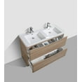 thumbnail image 3 of Eviva Smile 48" White Oak Freestanding Modern Double Sink Bathroom Vanity w/ White Integrated Top, 3 of 3