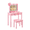 Pink Cow Pattern, variant on Hassch Small Vanity Desk with LED Lights and Mirror, 23.6 Inch Makeup Table with Stool, Dressing Table with Storage Drawer, Pink