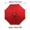 thumbnail image 2 of Housse de Protection, 8 Nervures Remplacement de Parasol 10 Pieds Toile de Remplacement pour Parasol de Jardin Extérieur, Décoration Intérieure, 2 of 8