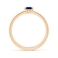 thumbnail image 2 of Angara Natural 0.6 Ct. Blue Sapphire Solitaire Ring in 14K Rose Gold for Women (Ring Size: 3.5), 2 of 9