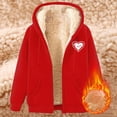thumbnail image 2 of Bovemsi Sweatshirt for Women Fashionable And Casual Fleece Lined Thickened Warm Hooded Zip Up Hoodie, 2 of 3