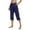 C-Navy243, variant on DHFJKG Women's Capri Yoga Pants With Pockets Solid Color Mid Rise Wide Leg Workout Crop Pants For Exercise Soft Trousers