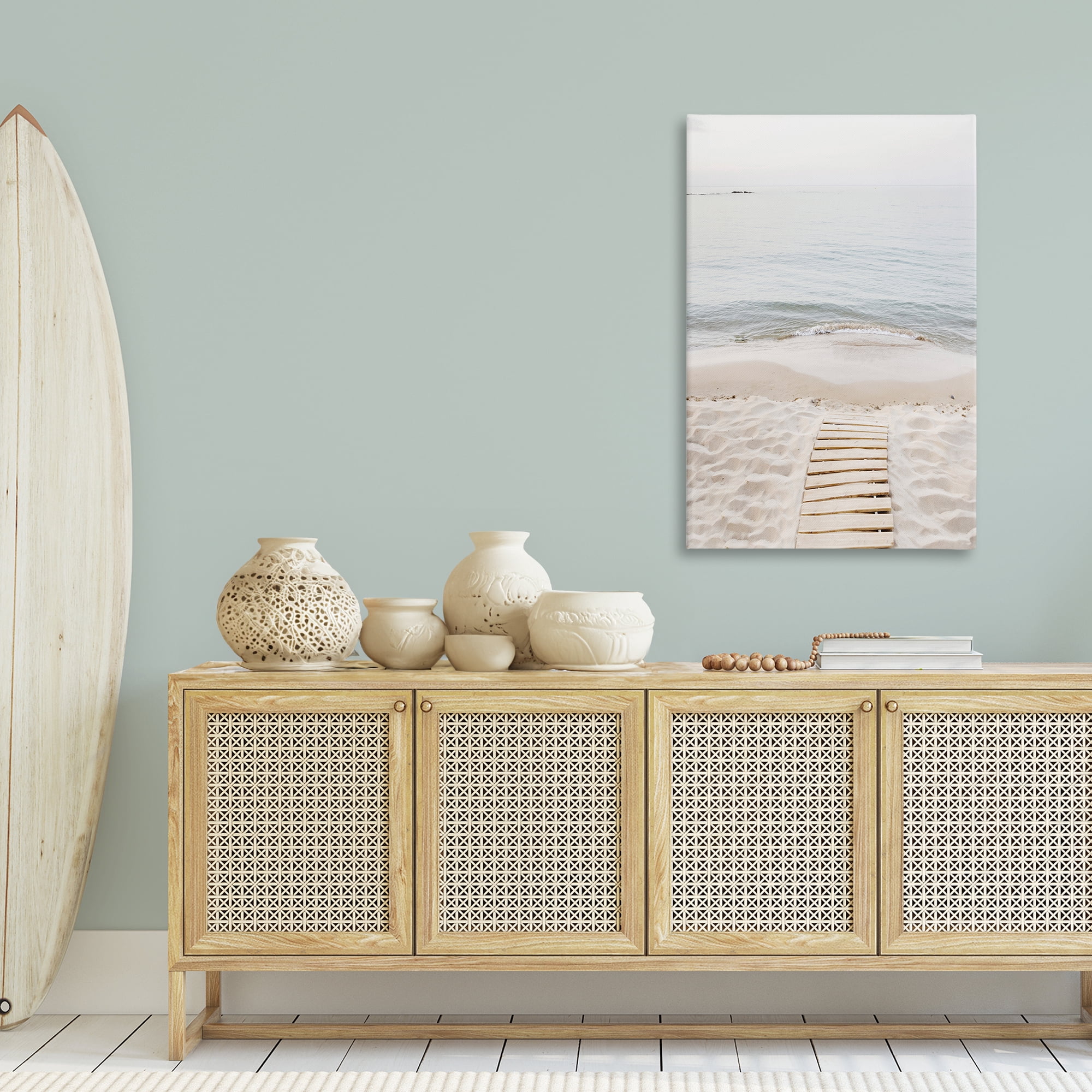 Stupell Industries Steps Toward Beach Shore Nautical & Beach Photography Wrapped Canvas Art Print Wall Art, 30 x 45