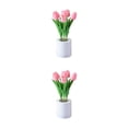 thumbnail image 1 of Yuarrent Compatible con múltiples dispositivos La lámpara ayuda en el hogar Regalo eleganteﾠparaﾠcualquier ocasión Lámpara de flores 6 cabezas todo rosa 2Conjunto, 1 of 6