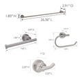 thumbnail image 5 of Design House Geneva 4-Piece Bathroom Hardware Accessory Set, Satin Nickel, 5 of 12