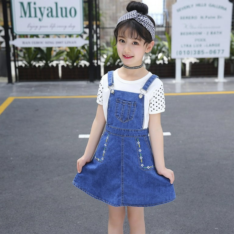 Overall dress little girl best sale