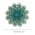 thumbnail image 3 of DecMode Teal Metal Floral Wall Decor, 3 of 8