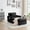 Black, variant on 3-in-1 Convertible Sofa Bed Chair, Adjustable Recliner Sleeper Couch for Small Spaces Living Room Office, Matt Black