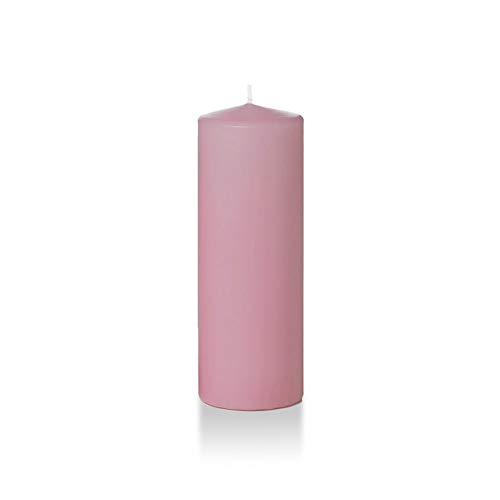 Yummi Case of 12 3" x 8" Light Rose Round Pillar Candles Walmart Canada