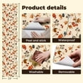 thumbnail image 4 of Peel and Stick Wallpaper Canvas Contact Paper Retro Autumn berries pine cone flowers branches leaves Self Adhesive and Removable 23.6in x 118in, 4 of 8
