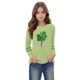 thumbnail image 4 of Blusas y camisas de manga larga con cuello redondo, moda del Día de San Patricio, blusa informal con estampado bonito de manga larga para niños y niñas., 4 of 5
