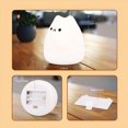 thumbnail image 2 of ACDANC LED Cat Night Light, Battery Powered Silicone Cute Cat Nursery Lights with Warm White and 7-Color Breathing Modes for Kids Baby Children (Mini Celebrity Cat), 2 of 7