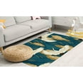 thumbnail image 2 of Animal Rugs, Japanese Rug, Salon Rug, Personalized Gifts Rugs, Japanese Art Crane Birds Rugs, Abstract Rug, Anti-Slip Carpet Rug, 1.7'x2.3' - 50x70 cm, 2 of 8