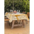 thumbnail image 3 of Outdoor Tablecloth with Umbrella Hole for Patio/Picnic/Party/Camping, Orange Conch Coastal Waterproof Table Cloth Rectangle Table Cover Washable, Nautical Summer Starfish Shell Coral (54"x 80"), 3 of 9
