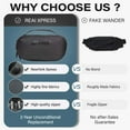 thumbnail image 6 of Crossbody Fanny Pack for Men,Waterproof Waist Bag with 3 Zipper Pockets & Handle,Anti Theft Chest Bag for Travel Walking Runing Hiking Use,Black, 6 of 7