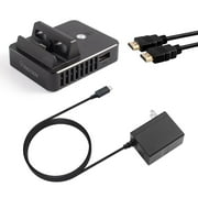Insten Portable Charger Docking Station [HDMI Out HDTV][Type C Fast Charging Port][3-Port USB] for Nintendo Switch (with 20' HDMI Cable & AC Adapter Power Supply)